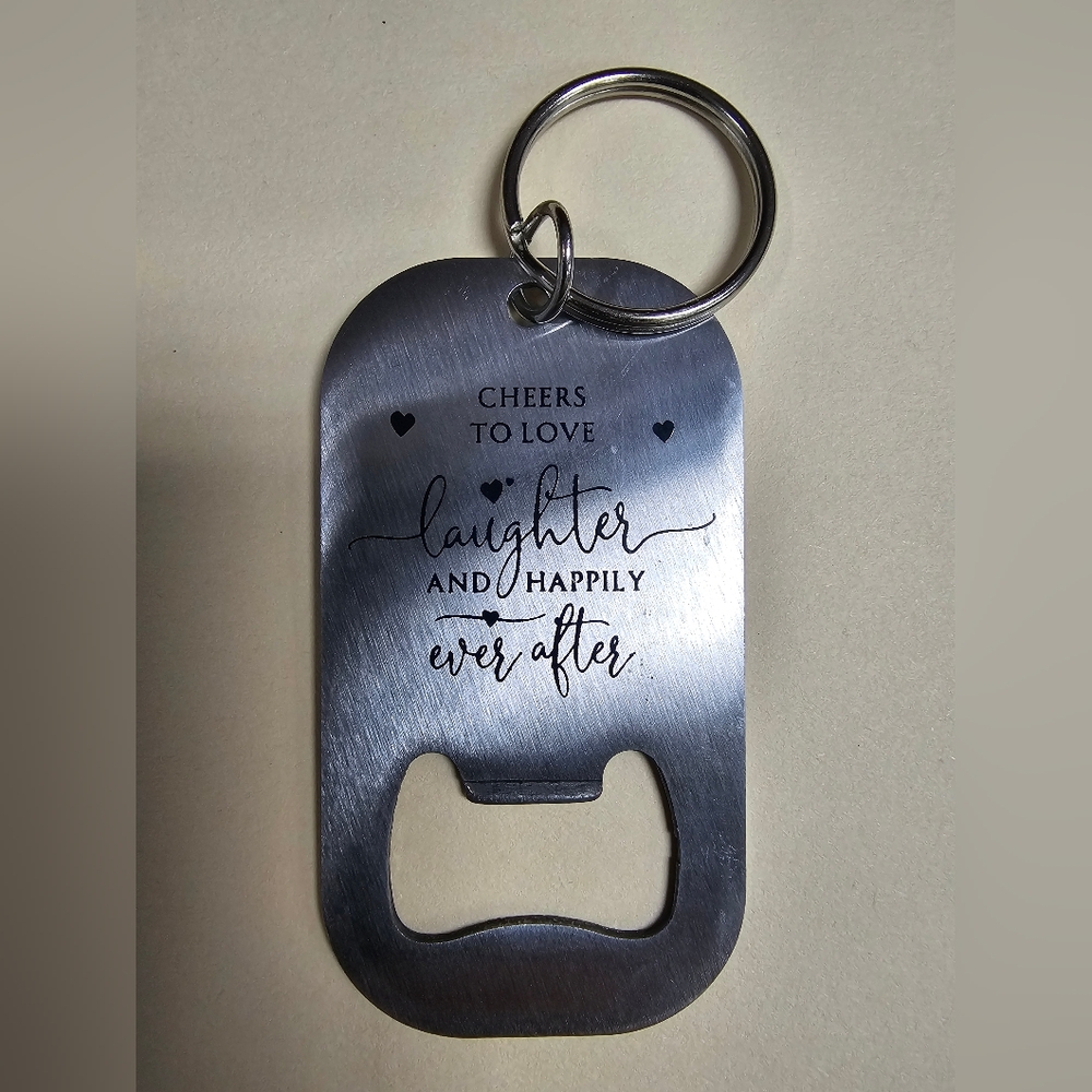 Wedding Silver Keychain Bottle Opener